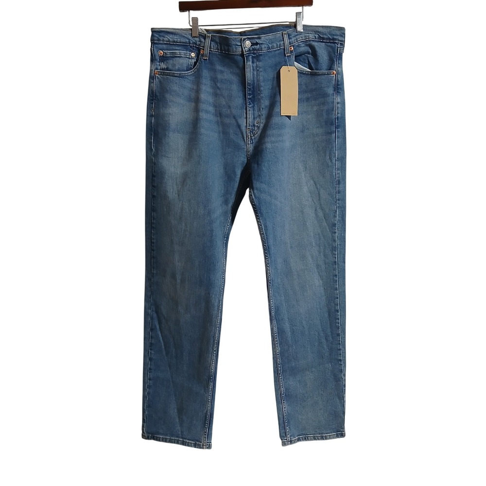 Levi Strauss 505 Regular Fit Jeans Men's 42x34 Blue Denim Water<Less